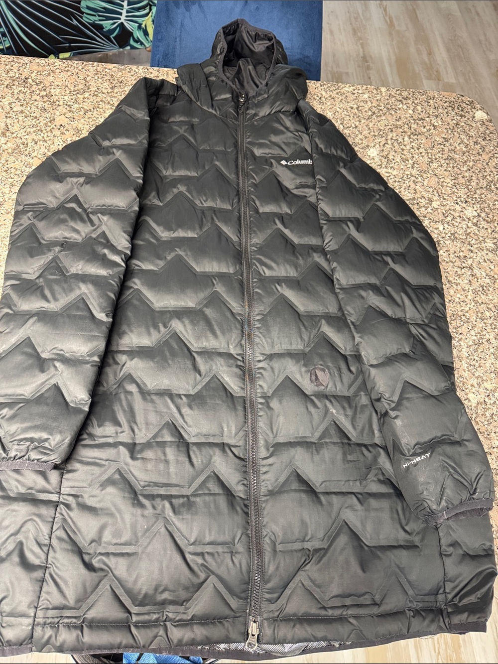 Columbia Black Quilted Hooded Puffer Jacket